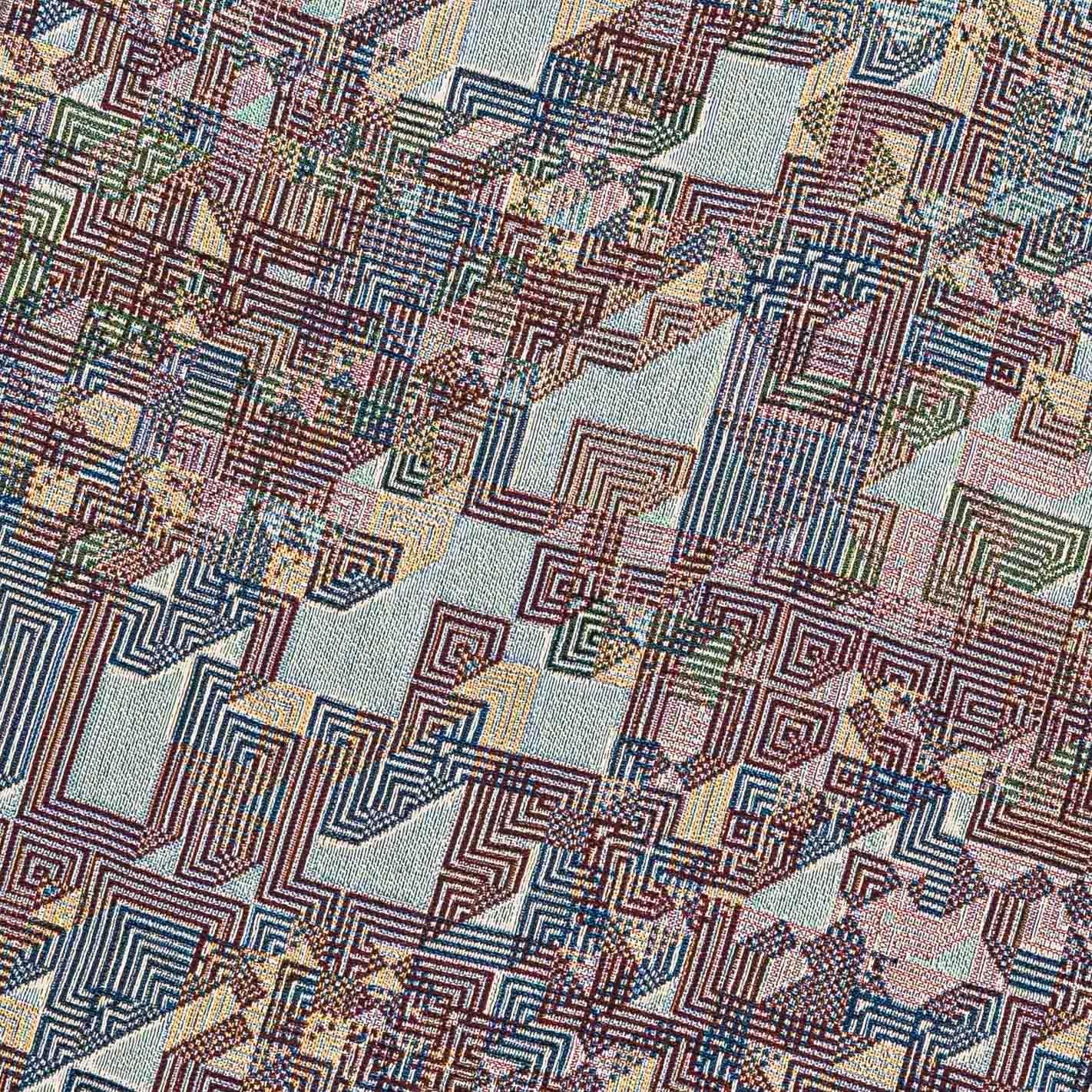 Modern Multicolor Cotton Throw Blanket, Bit Map Series 02, Pixel Graphic , 37