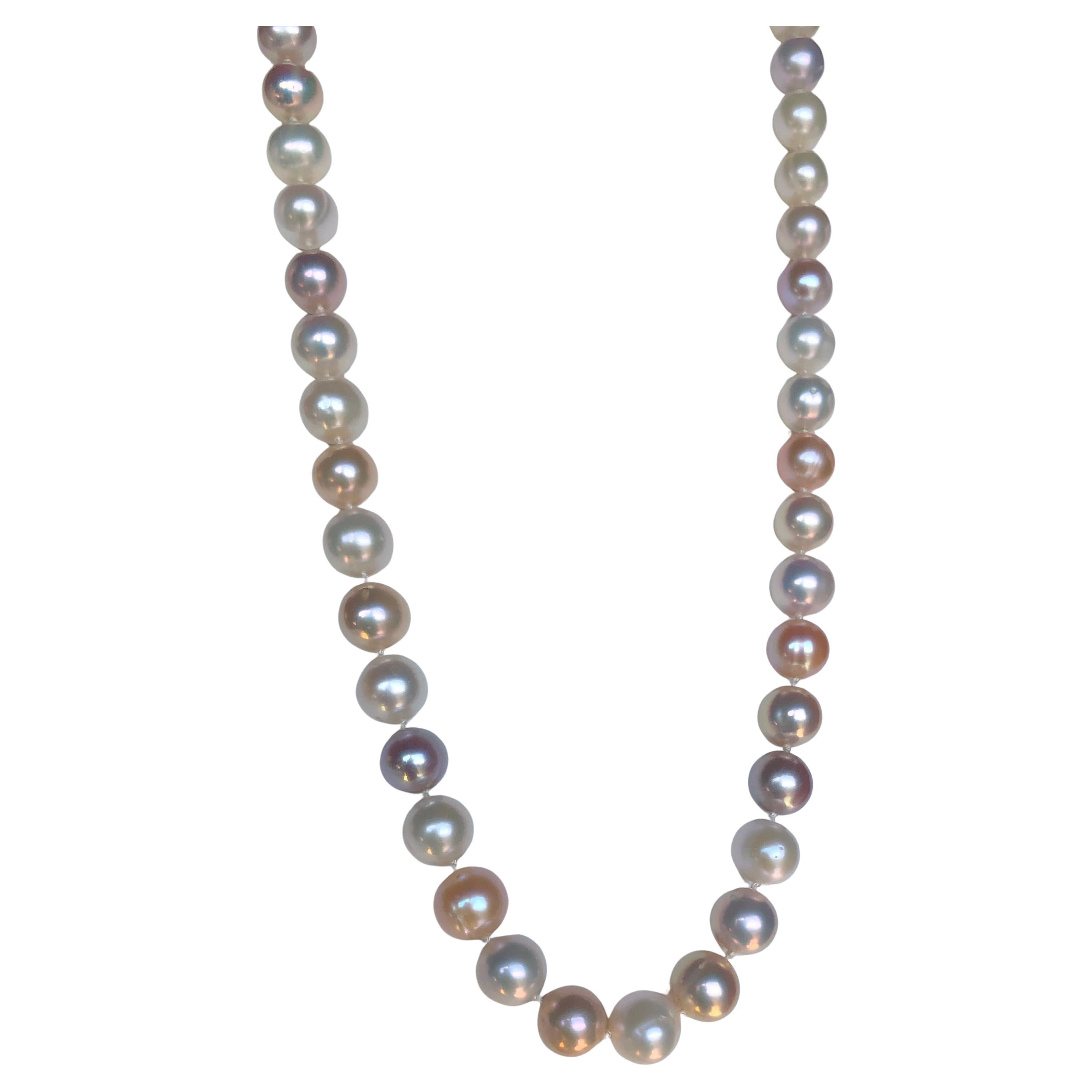 Multicolor-Zuchtperlenkette 18" Gold im Angebot