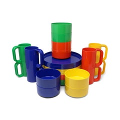 Multicolor Dinnerware by Vignelli for Heller, Set of 24