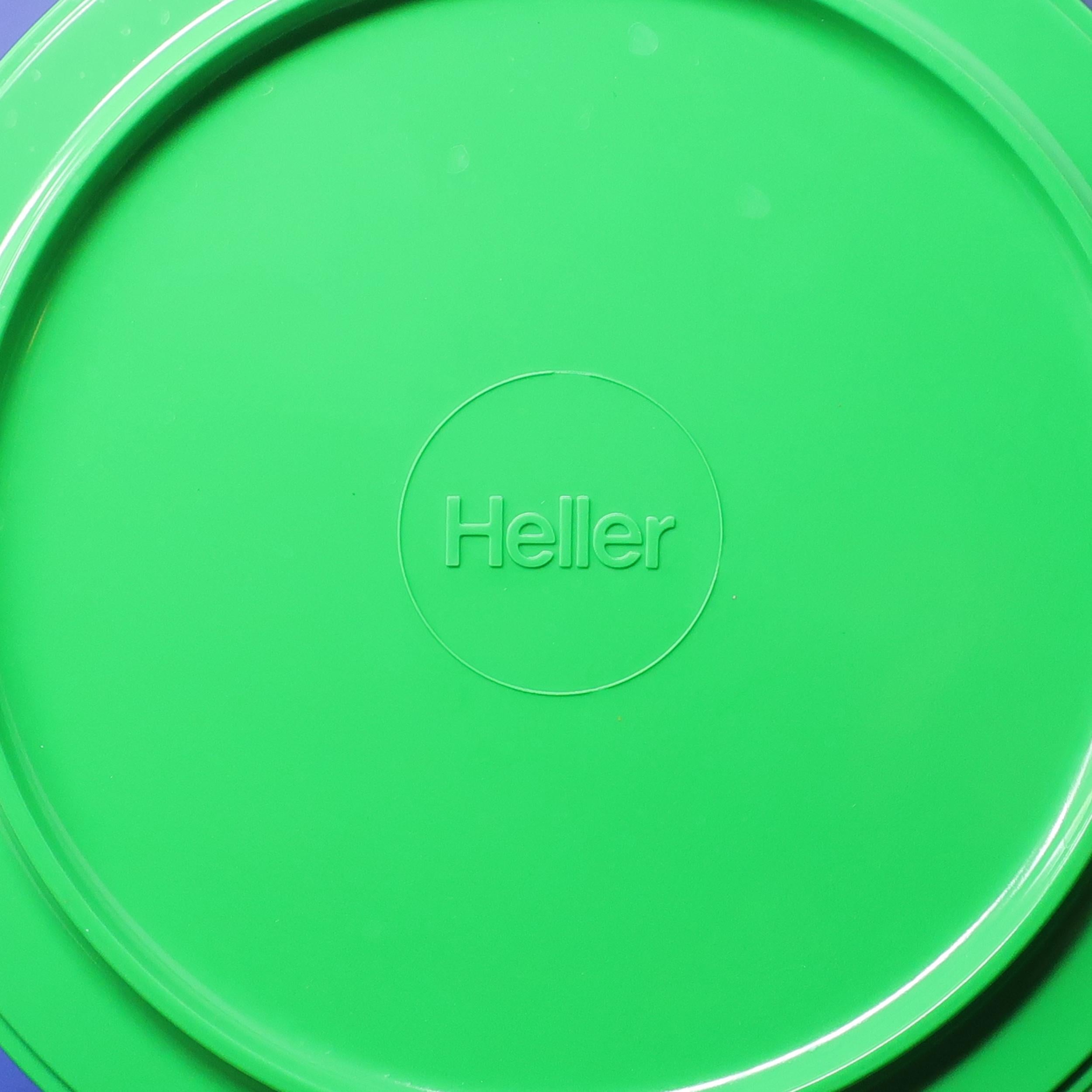 Plastic Multicolor Dinnerware by Vignelli for Heller, Set of 24