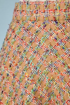 Multicolor divided skirt ( short-skirt) in tweed Rochas