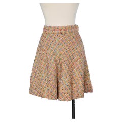 Multicolor divided skirt ( short-skirt) in tweed Rochas  