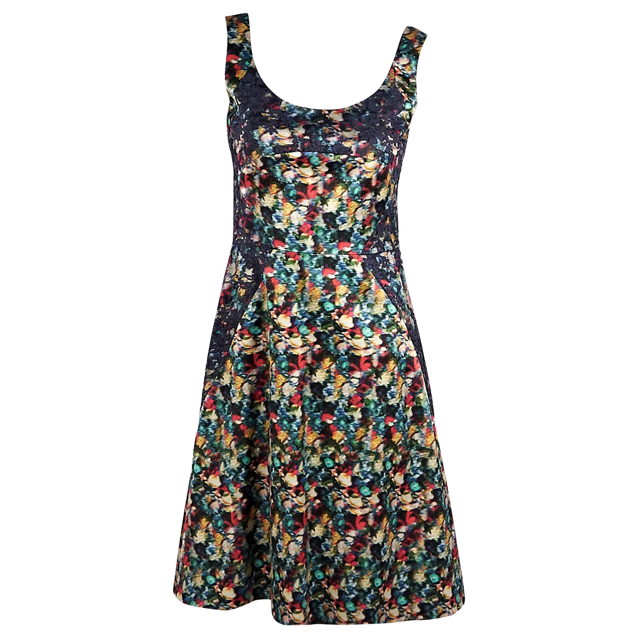 Multicolor Erdem Printed Silk Fit-and-Flare Dress