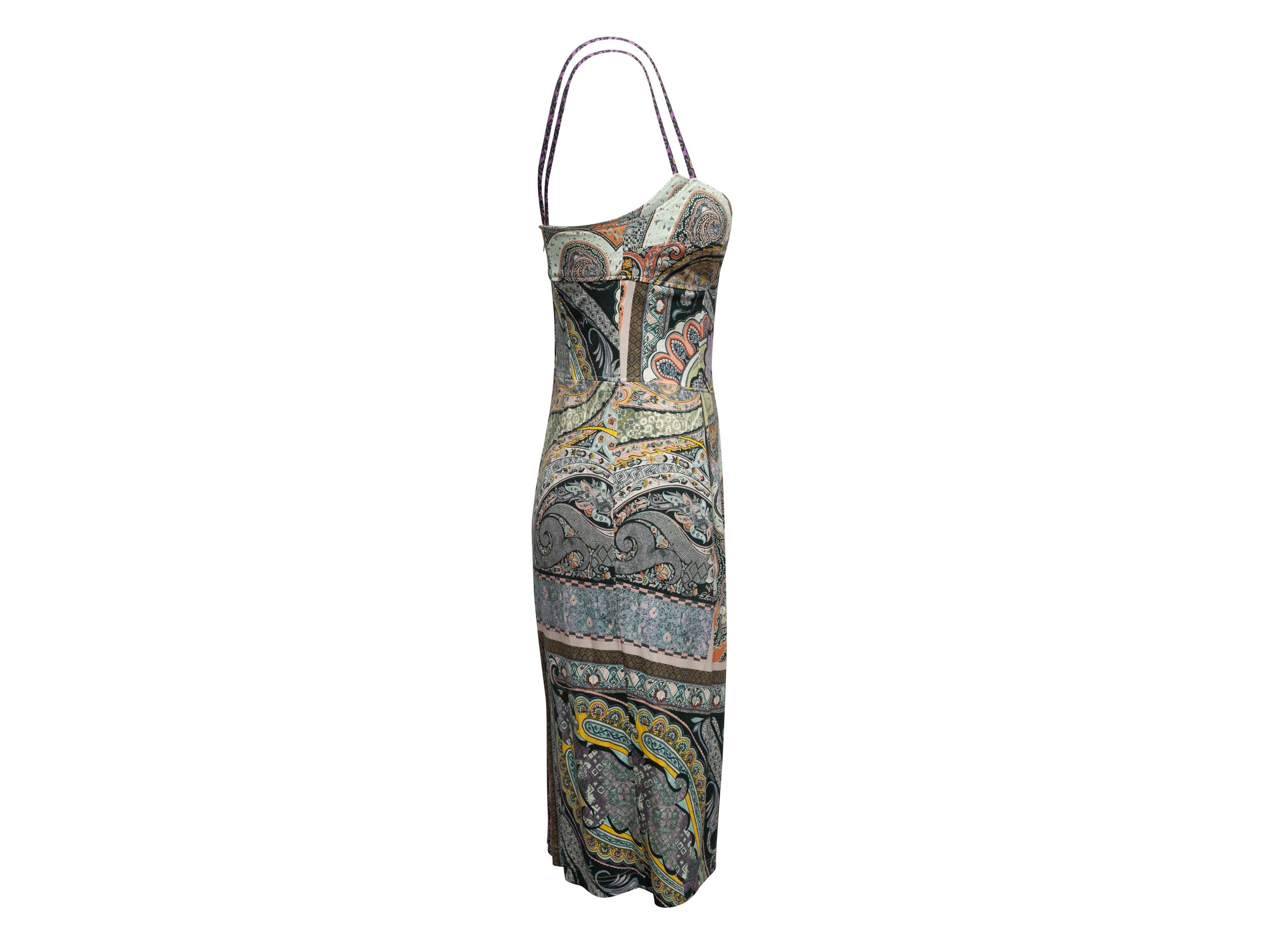 Etro - Robe sans manches à imprimé cachemire multicolore, taille IT 42 Pour femmes en vente