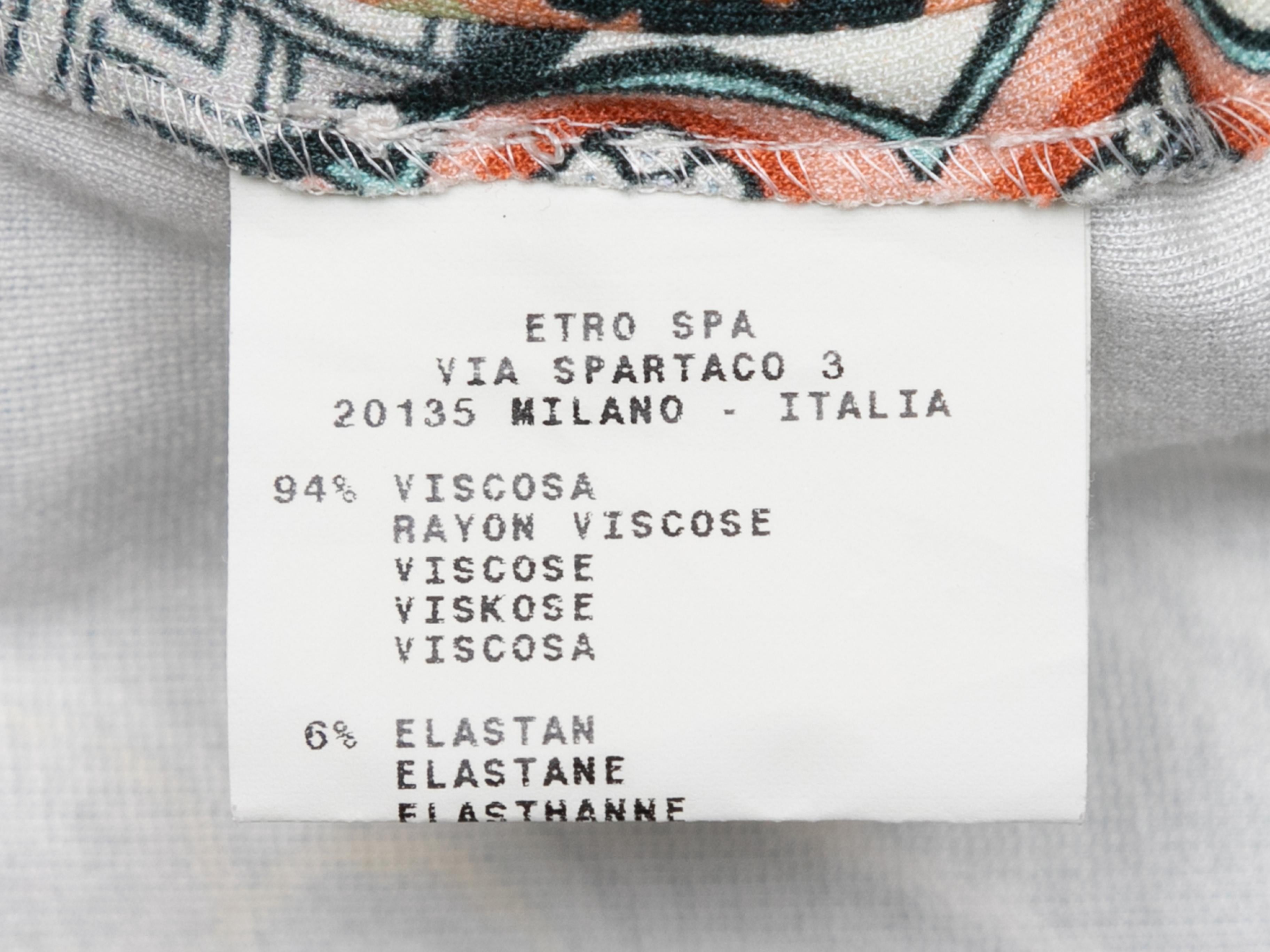 Etro - Robe sans manches à imprimé cachemire multicolore, taille IT 42 1