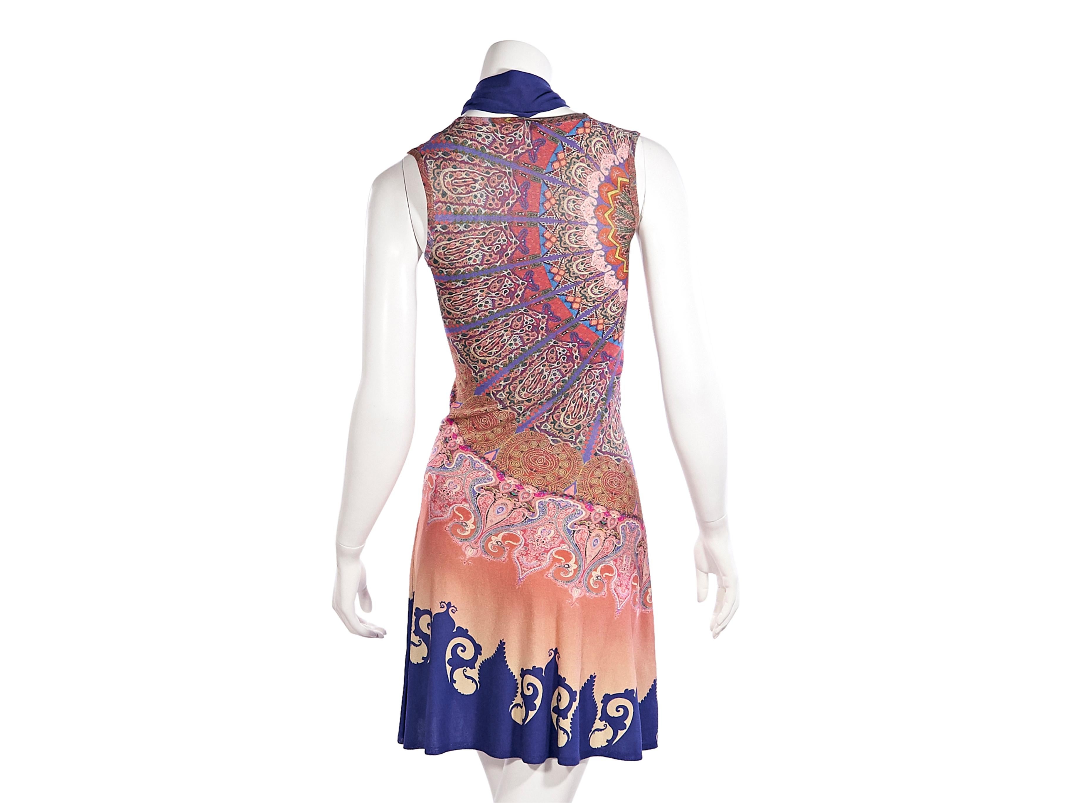 Beige Multicolor Etro Printed Jersey Knit Dress