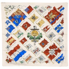 Multicolor Flag Silk 90cm 36hj917 Scarf/Wrap