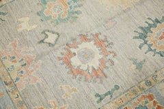 Multicolor Floral Design Handwoven Wool Turkish Oushak Rug 4'11" x 6'10"