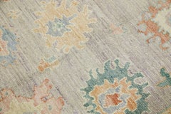 Multicolor Floral Design Handwoven Wool Turkish Oushak Rug 5' x 6'11"