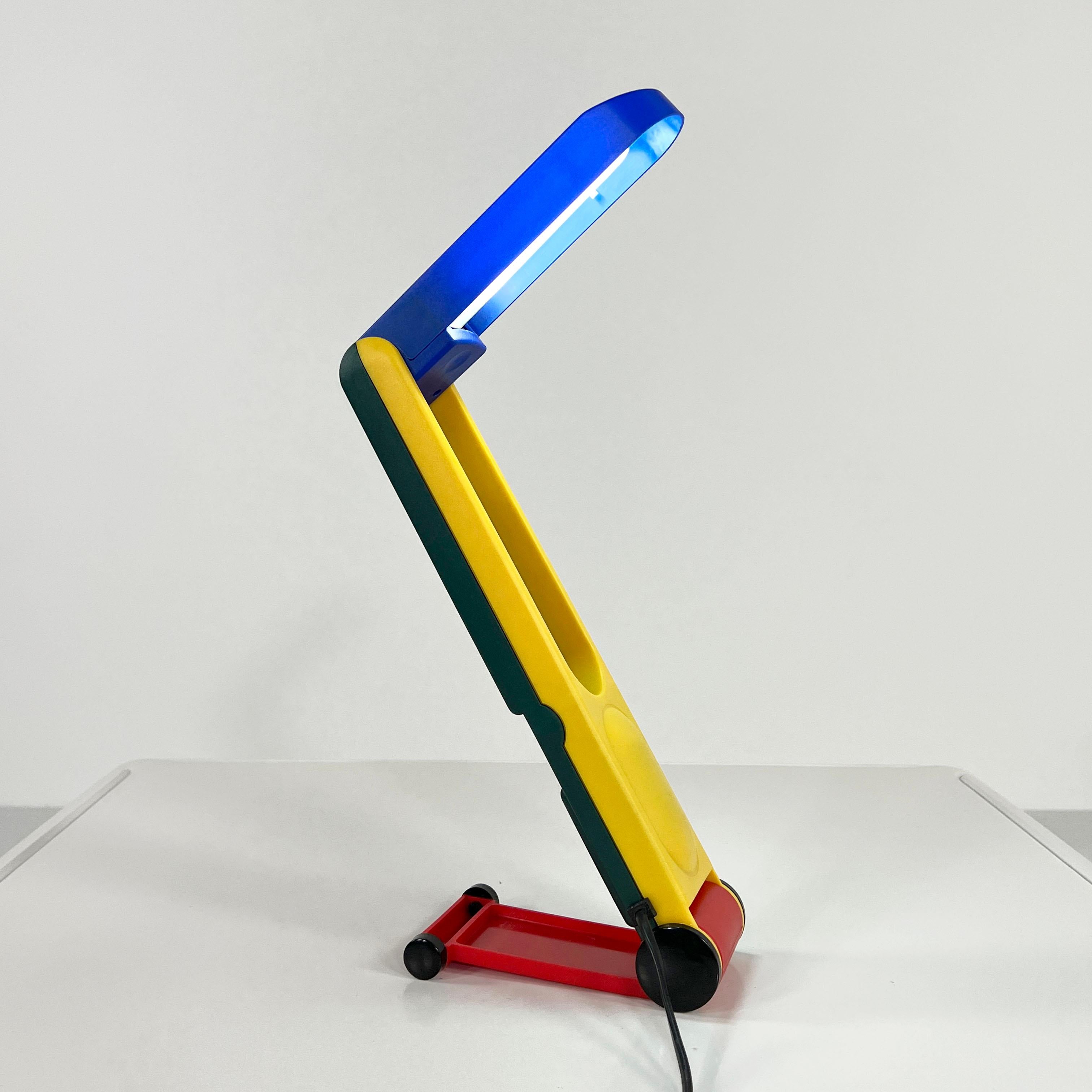 Late 20th Century Multicolor Folding Table Lamp from Benetton Italy, 1980s