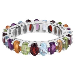 Anneau d'éternité multicolore 5,1 carats