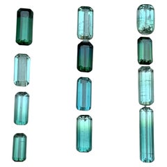 Gema suelta de turmalina natural multicolor verde bicolor y azul 11,80Ct Joya
