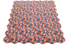 Multicolor Hand-Tufted Modern Wool Rug with Mosaico Pattern By Apadana