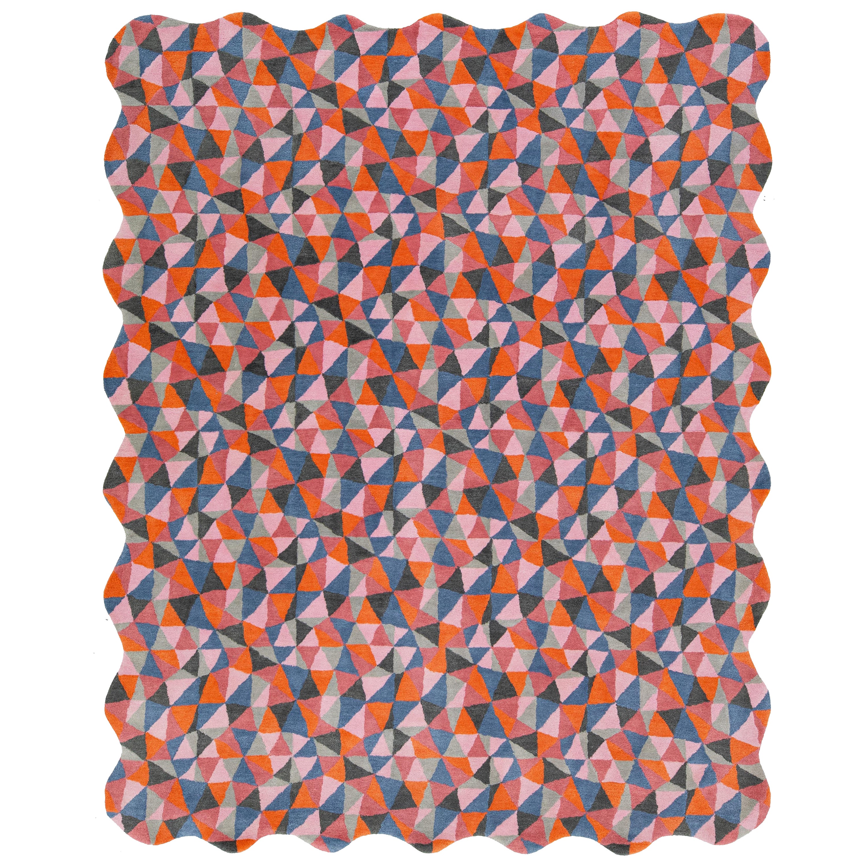 Multicolor Hand-Tufted Modern Wool Rug with Mosaico Pattern By Apadana