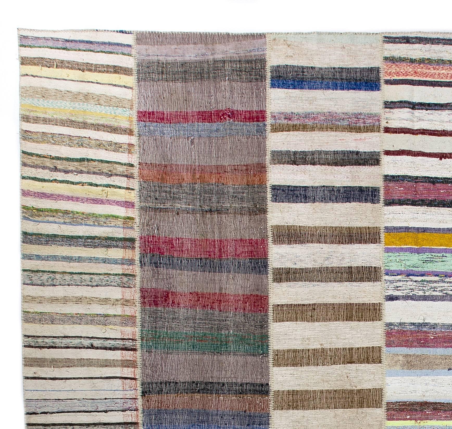 Size: 13.9 x 17 (Adjustable).

These authentic flat-weaves (Kilims) from Eastern Turkey were handwoven by Nomads in mid-20th century to be used as floor coverings in their tents.

They were made to use for everyday life rather than re-sale and