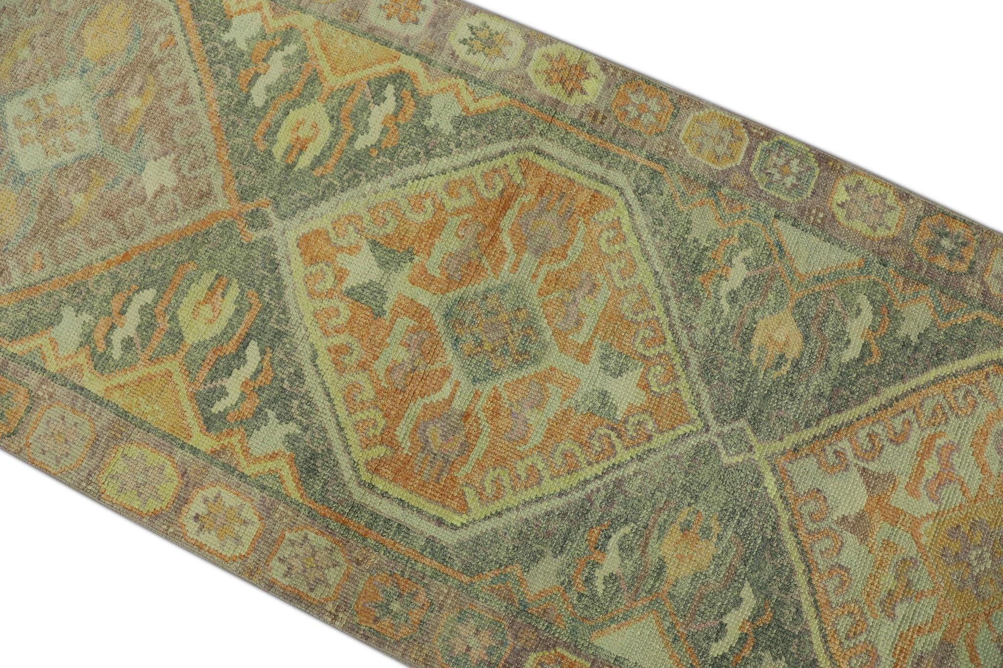 Turco Multicolor Runner Oushak turco in lana intrecciata a mano 2'9