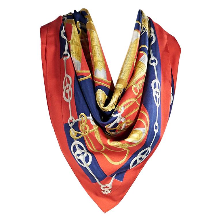 Multicolor Hermes Nautical Silk Scarf For Sale at 1stDibs hermes nautical scarf