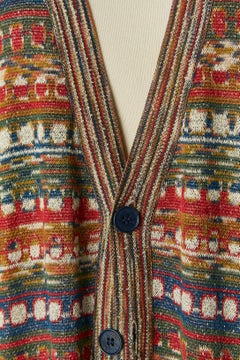 Multicolor jacquard cardigan Missoni Sport Men