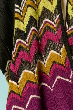 Multicolor jacquard knit cape MISSONI