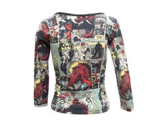 Multicolor Jean Paul Gaultier Comic Book Print Top
