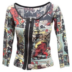Multicolor Jean Paul Gaultier Comic Book Print Top