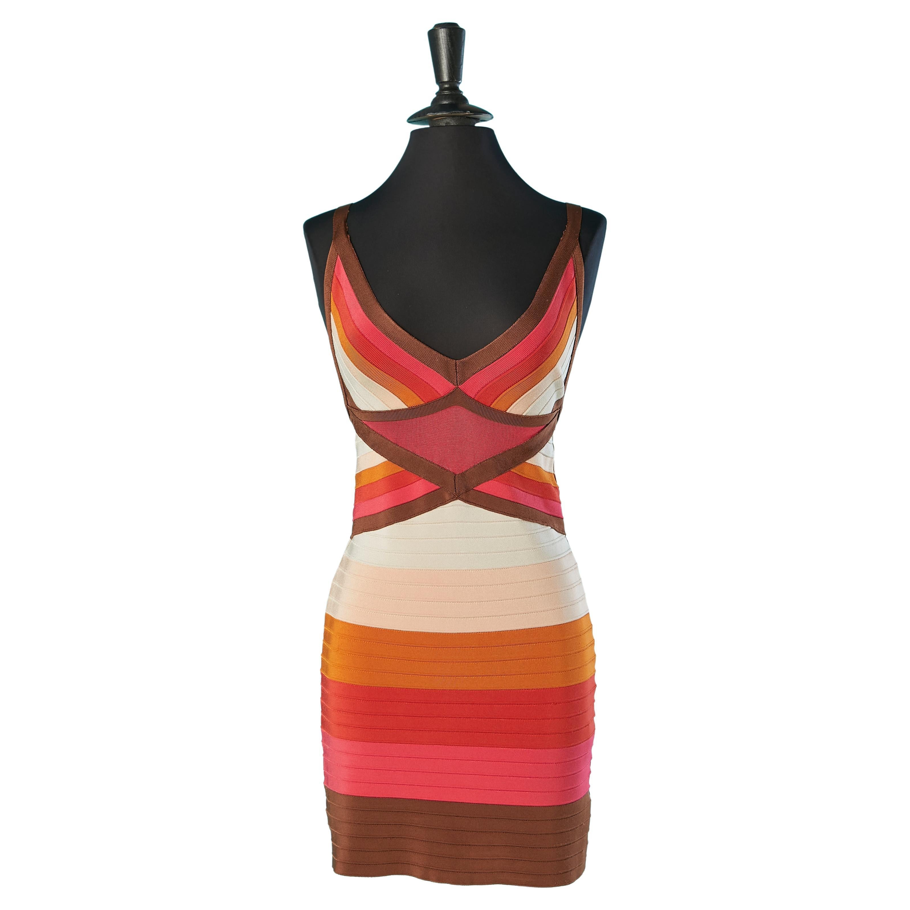 Multicolor jersey sleeveless dress M Missoni  For Sale