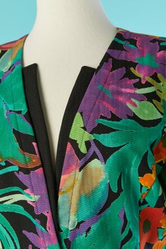 Multicolor jungle print cotton skirt-suit Ungaro Solo Donna