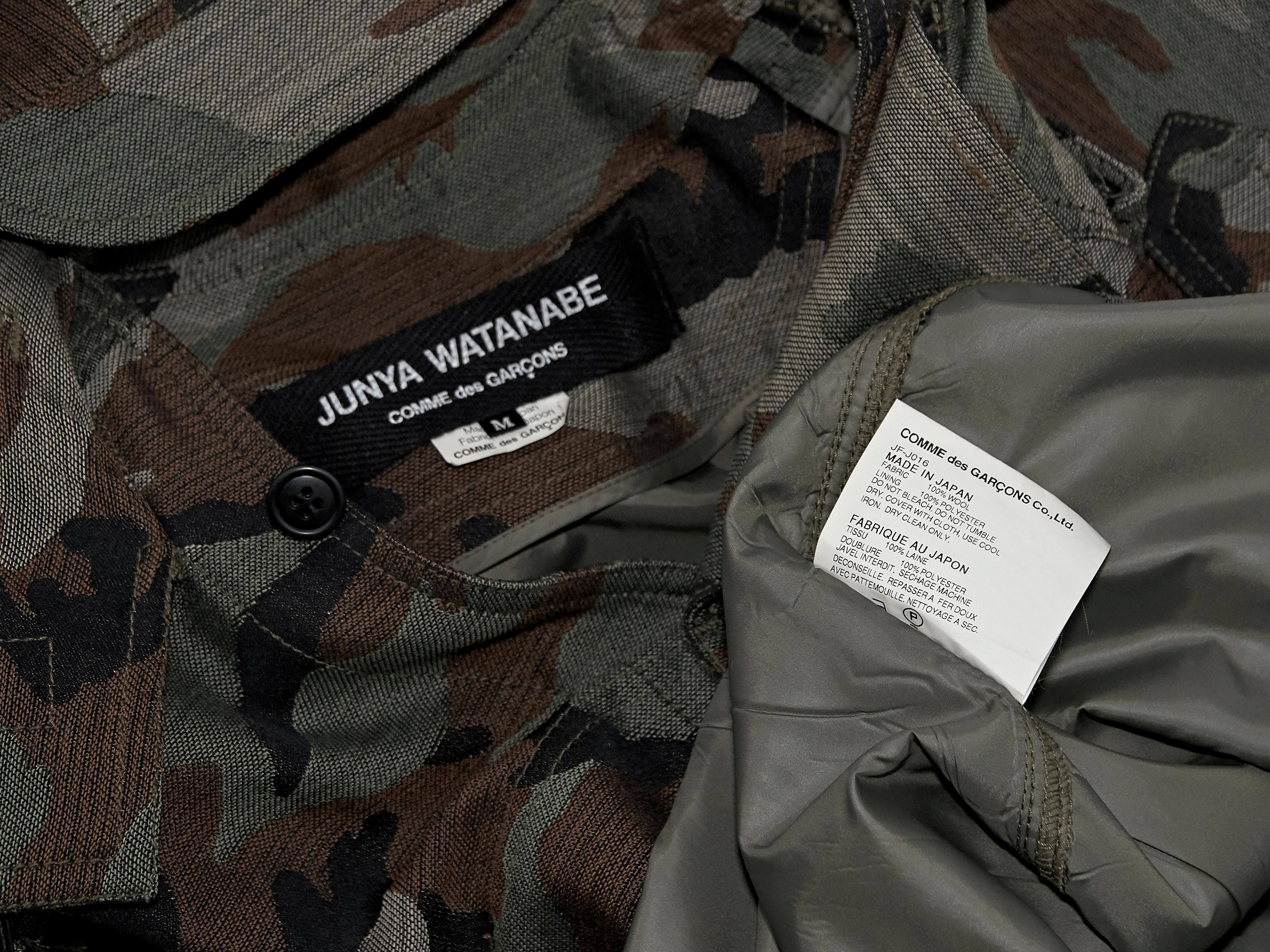 Women's Junya Watanabe Comme des Garcon Multicolor Camo Poncho