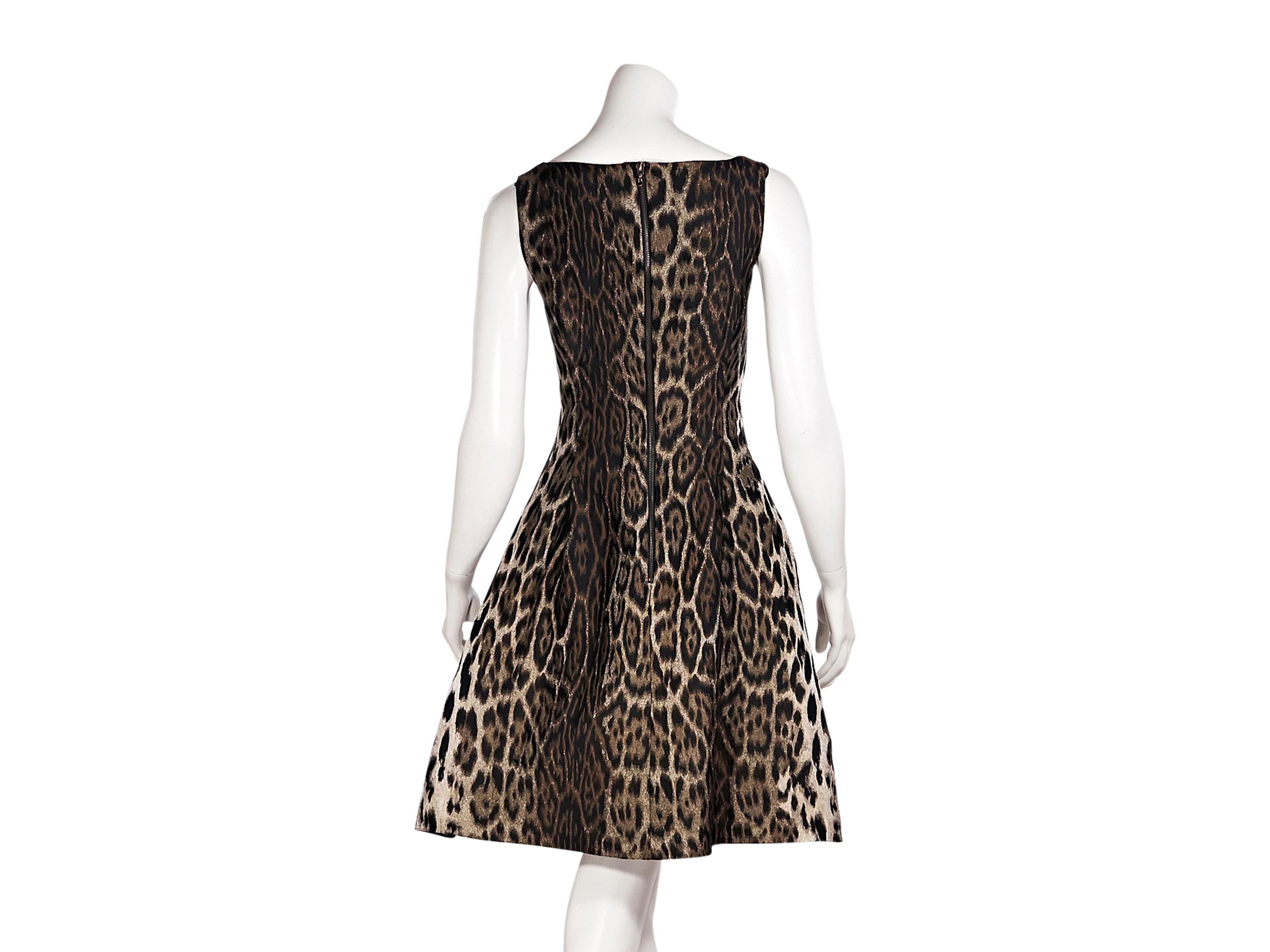 Black Lanvin Multicolor Cheetah-Printed Party Dress