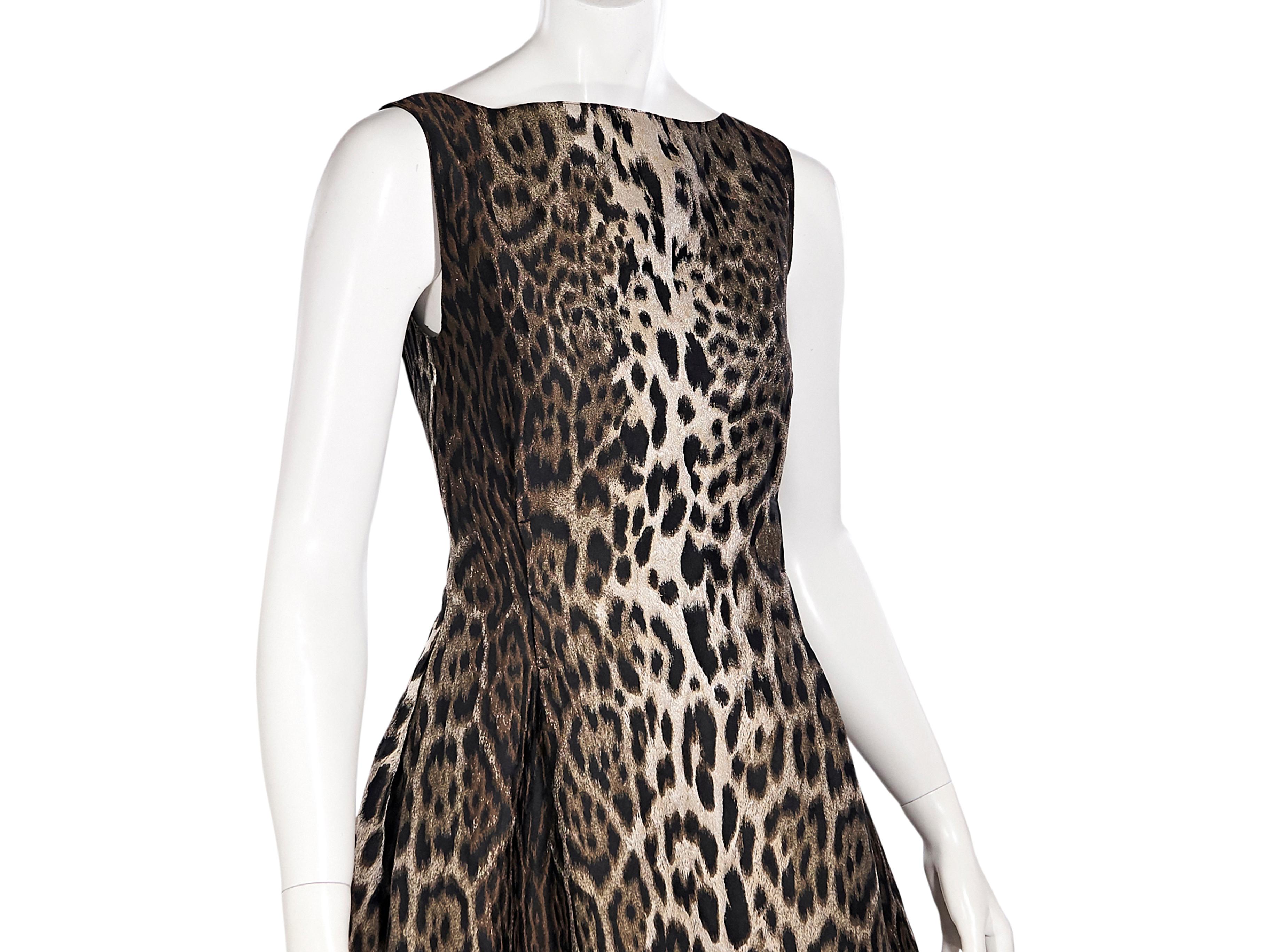 Lanvin Multicolor Cheetah-Printed Party Dress In Good Condition In New York, NY