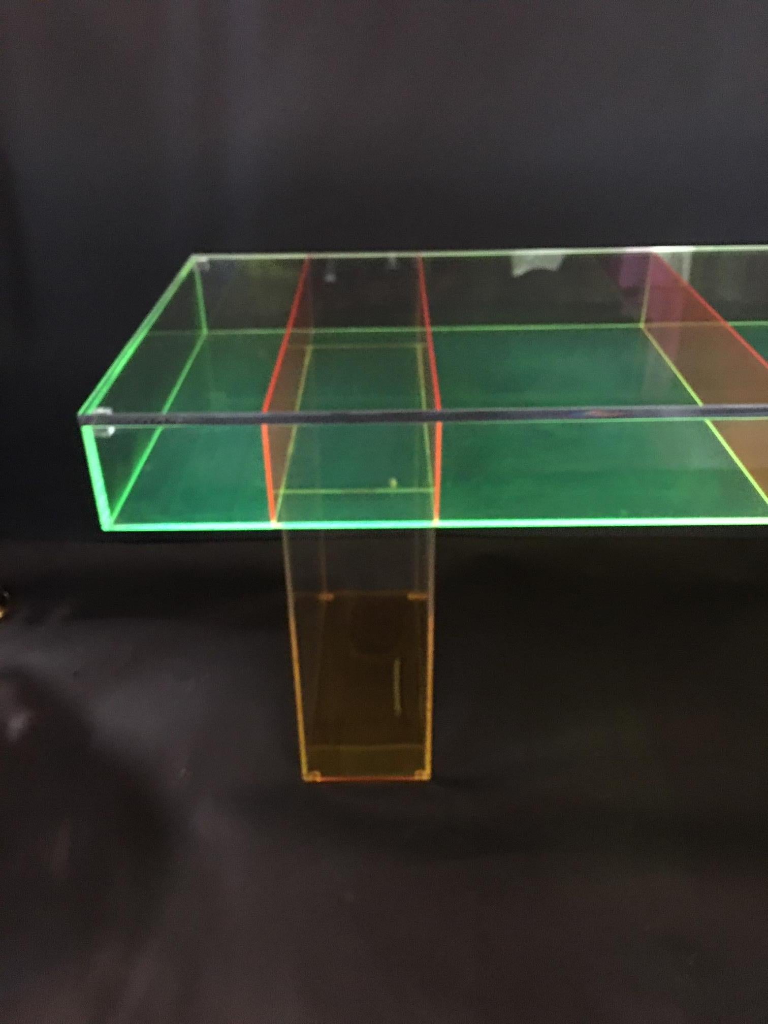 Other Multi-Color Lucite Coffee Table