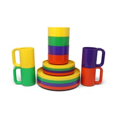 Vajilla Multicolor Massimo Vignelli para Heller - Servicio para Cuatro