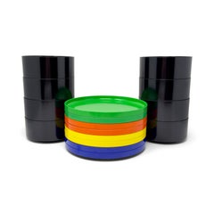 Platos de Ensalada y Cuencos Multicolor Massimo Vignelli para Heller - Set de 16