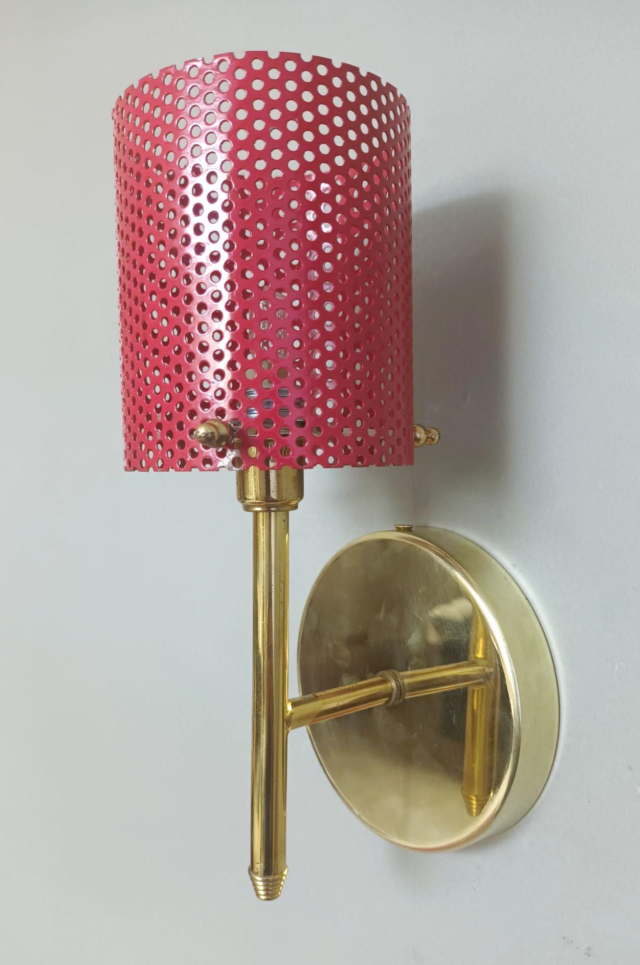 20th Century Multicolor Midcentury Sconces in the Style of Stilnovo, 3 Available For Sale