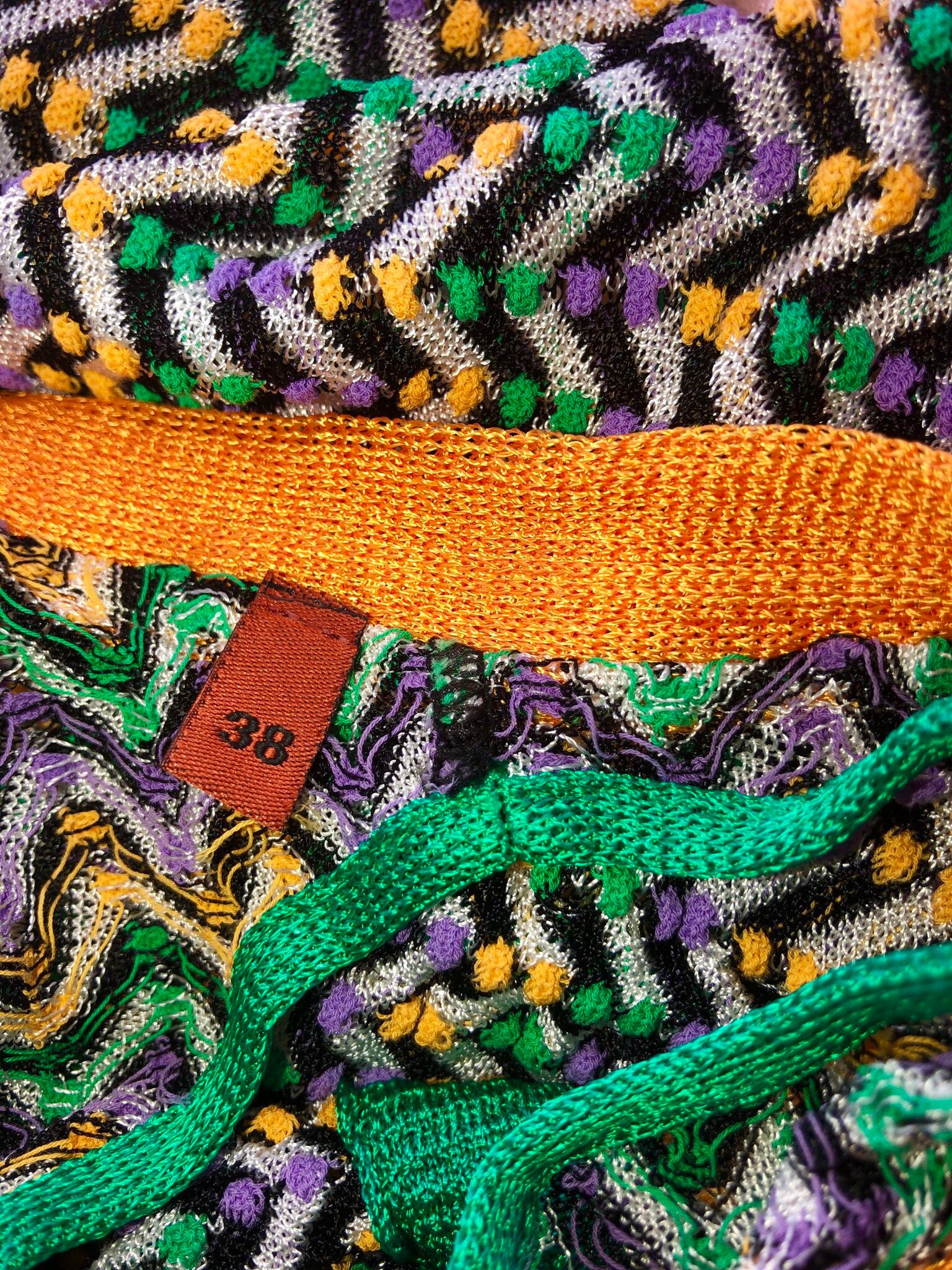 NEW Missoni Multicolor Chevron ZigZag Crochet Knit Kaftan Tunic Cover Up Dress 3