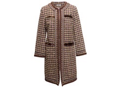 Multicolor Moschino Cheap and Chic Long Tweed Coat