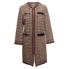 Multicolor Moschino Cheap and Chic Long Tweed Coat