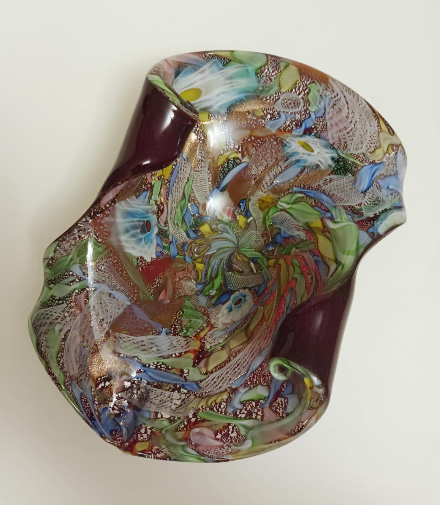 Mid-Century Modern Multicolor Murano Ashtray or Bowl For Sale