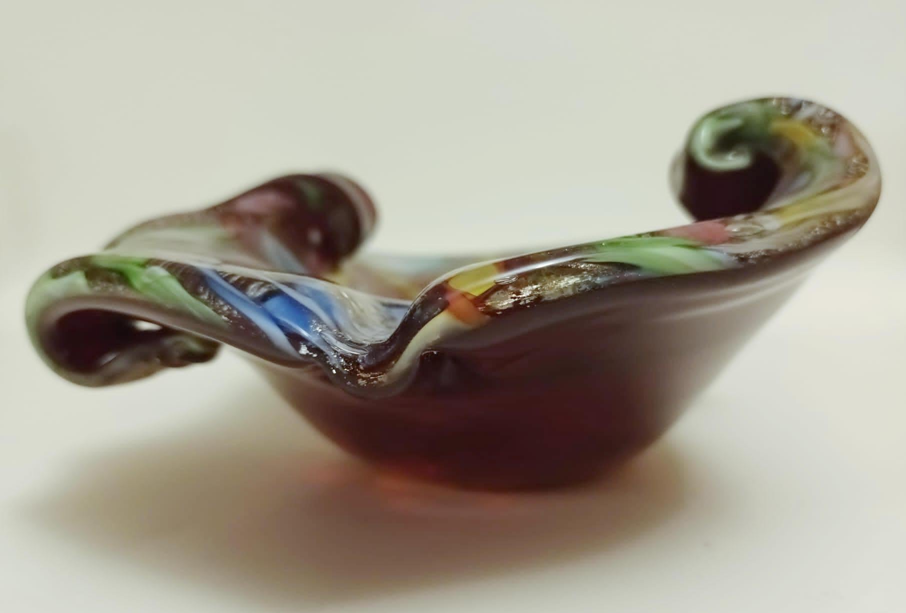 Murano Glass Multicolor Murano Ashtray or Bowl For Sale