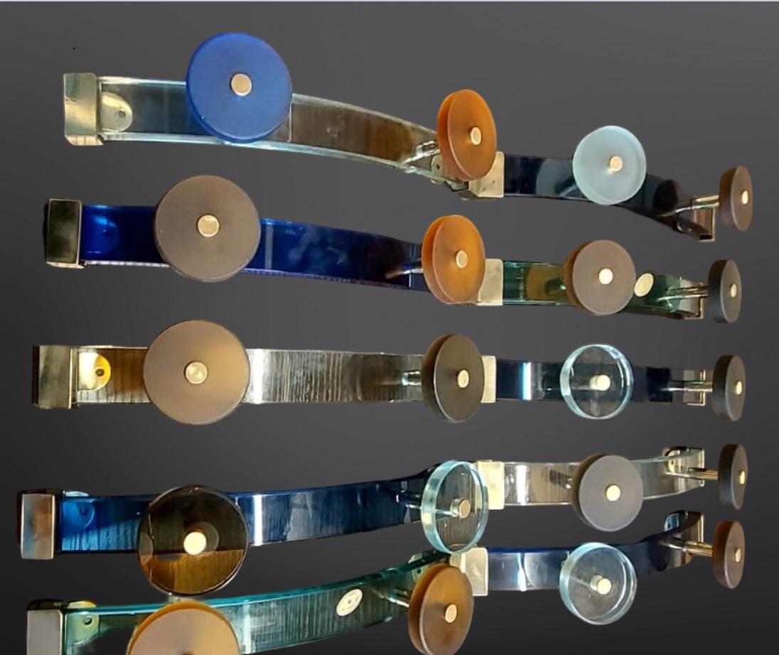 Appendiabiti multicolore in vetro di Murano modello 