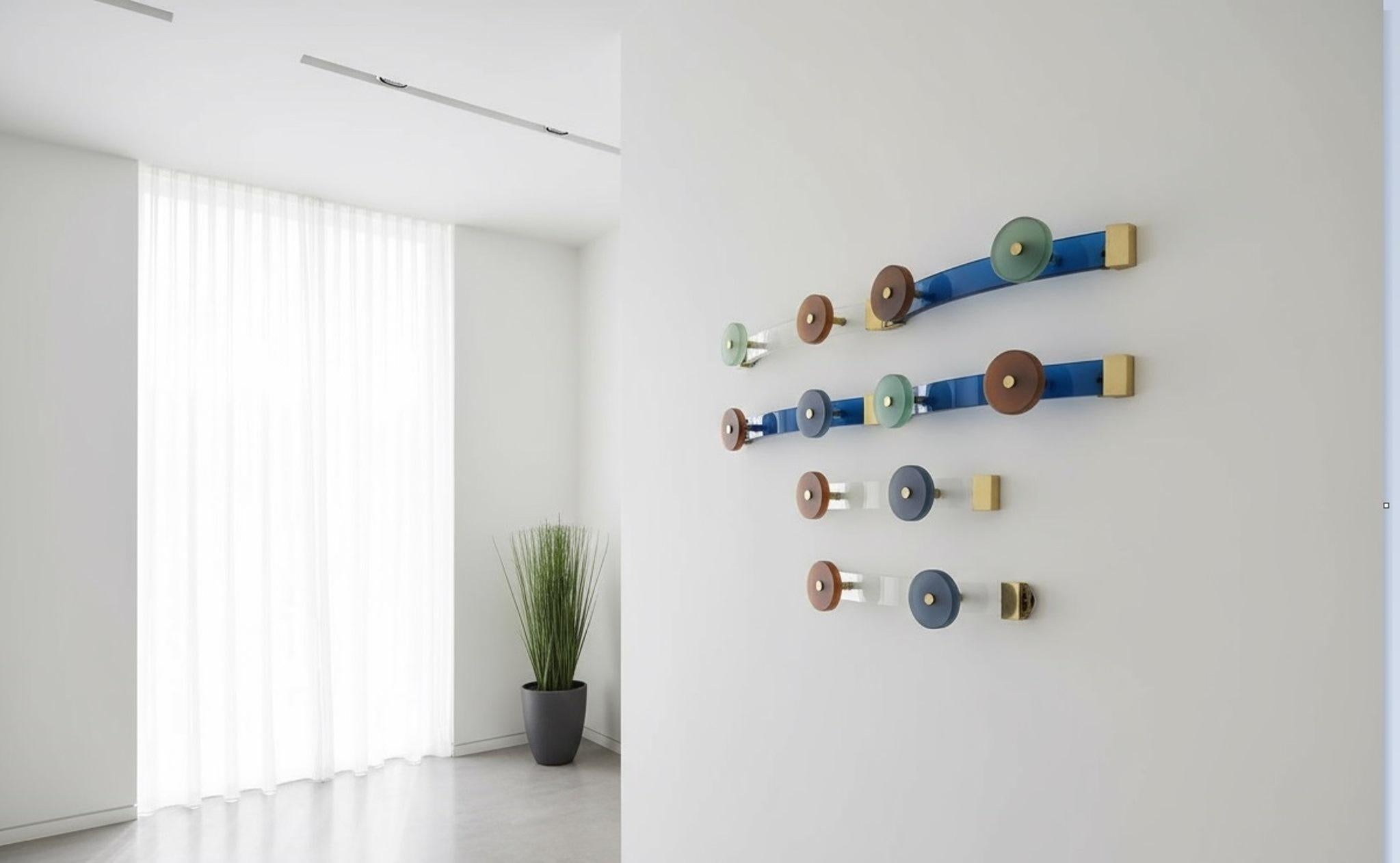 Appendiabiti multicolore in vetro di Murano modello 