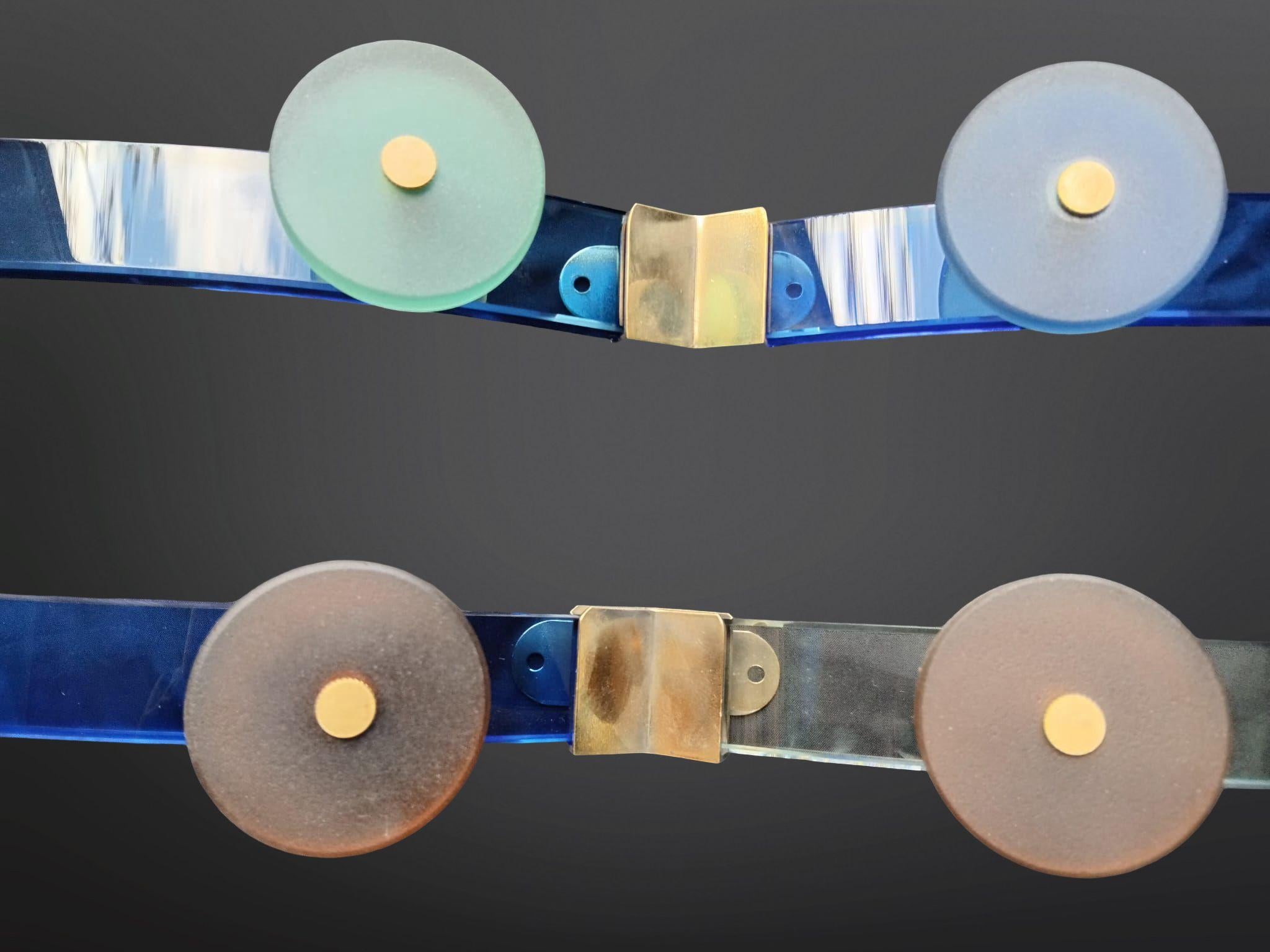 Italiano Appendiabiti multicolore in vetro di Murano modello 