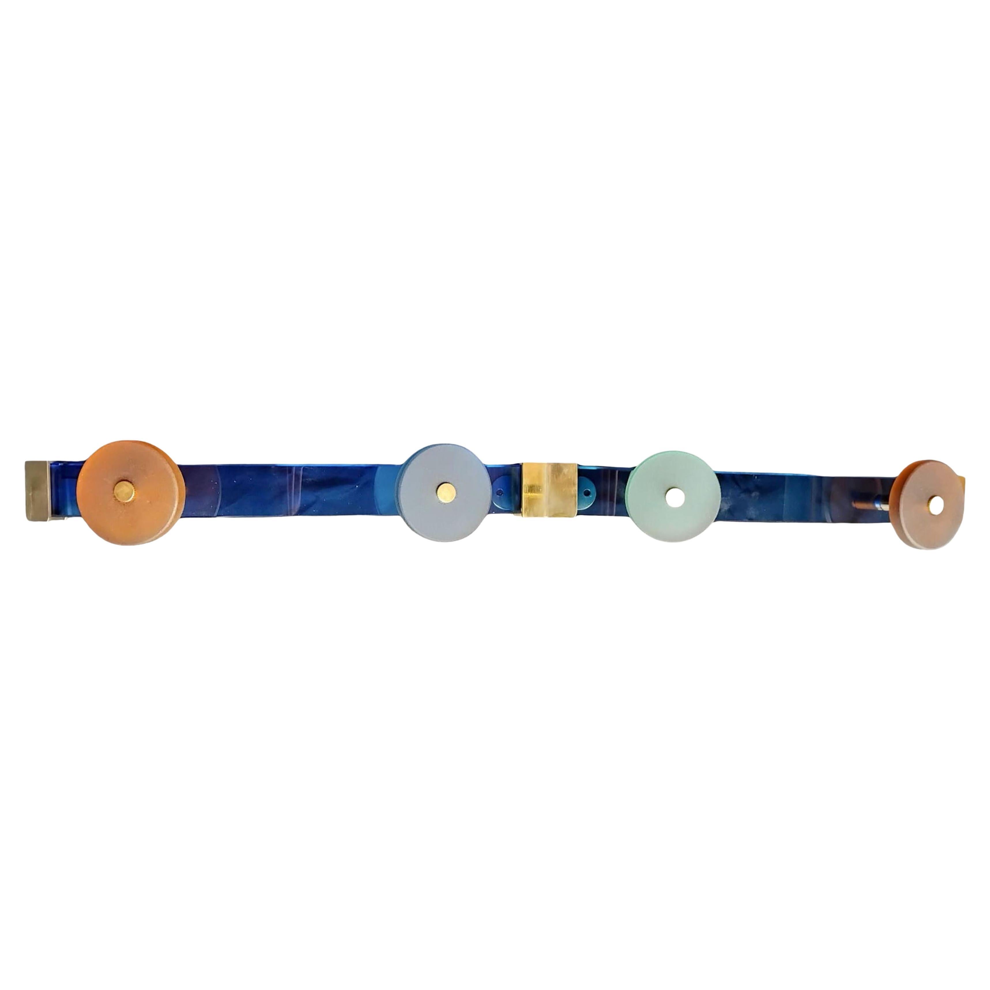 Appendiabiti multicolore in vetro di Murano modello "Secundus", Italia anni 
70 in vendita