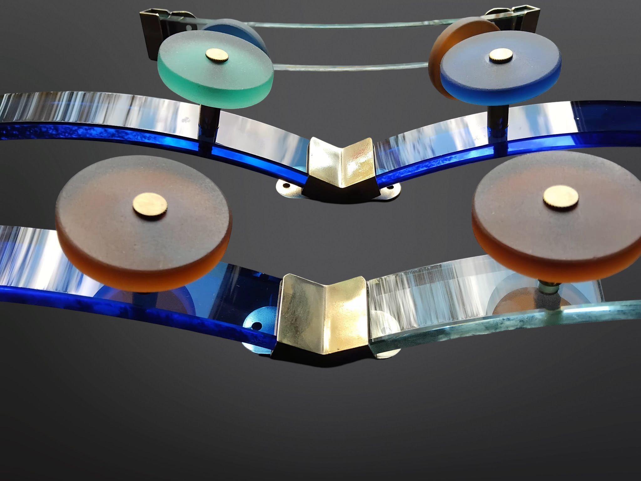 Appendiabiti multicolore in vetro di Murano modello 