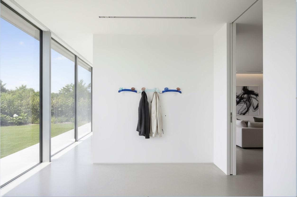 Appendiabiti multicolore in vetro di Murano modello 