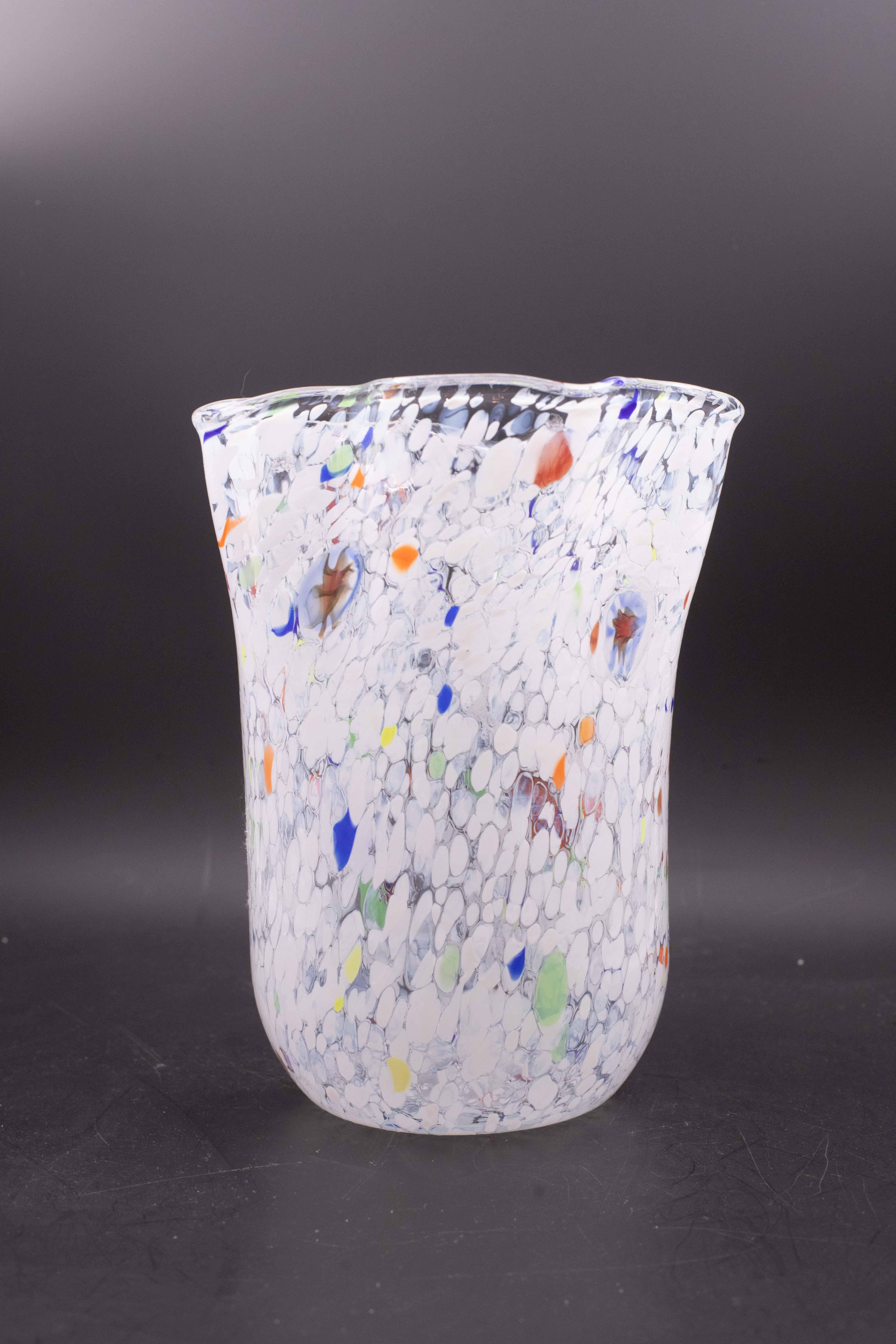 Vaso in vetro di Murano multicolore con Murano In condizioni buone in vendita a Roma, IT