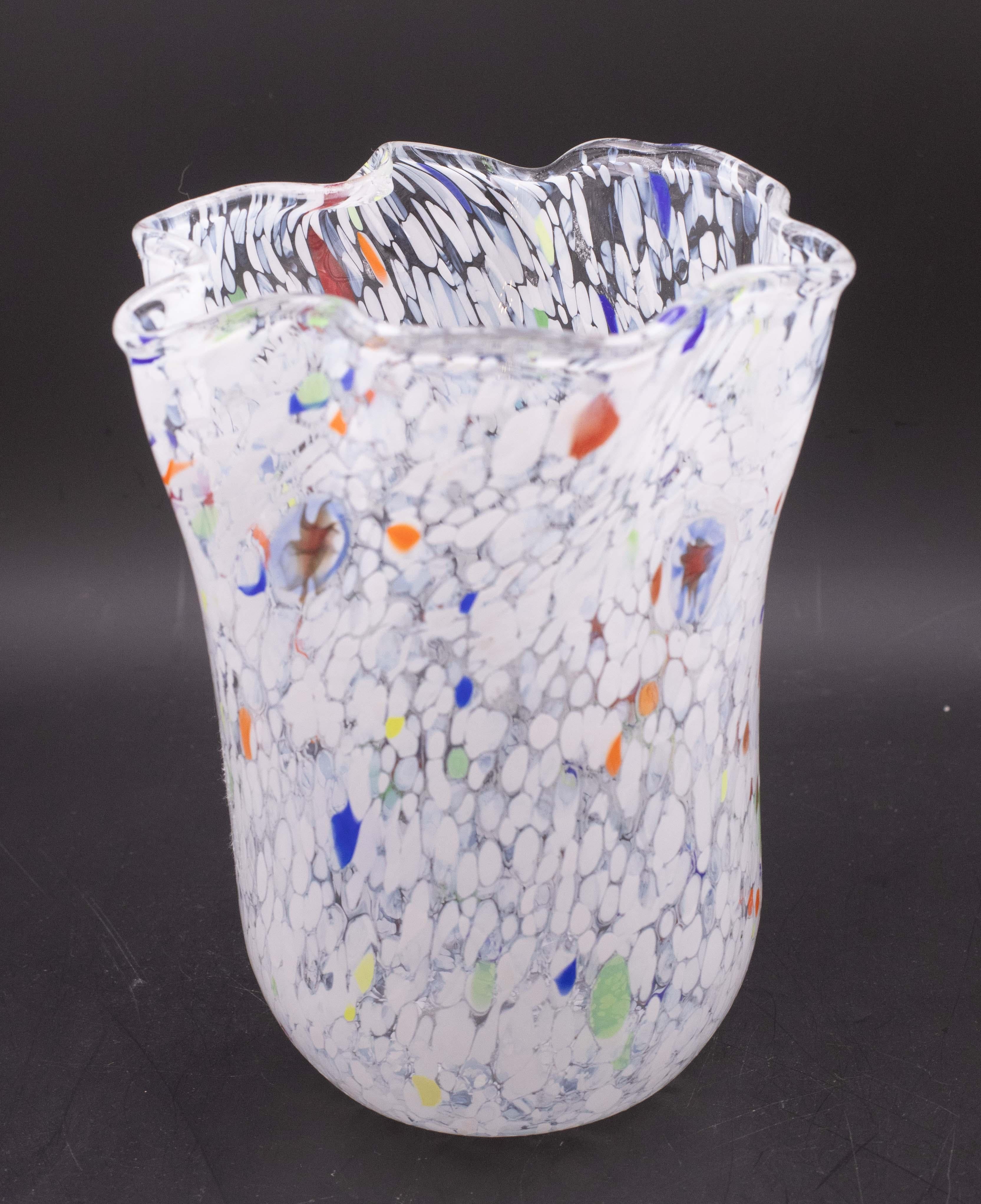 Fine XX secolo Vaso in vetro di Murano multicolore con Murano in vendita