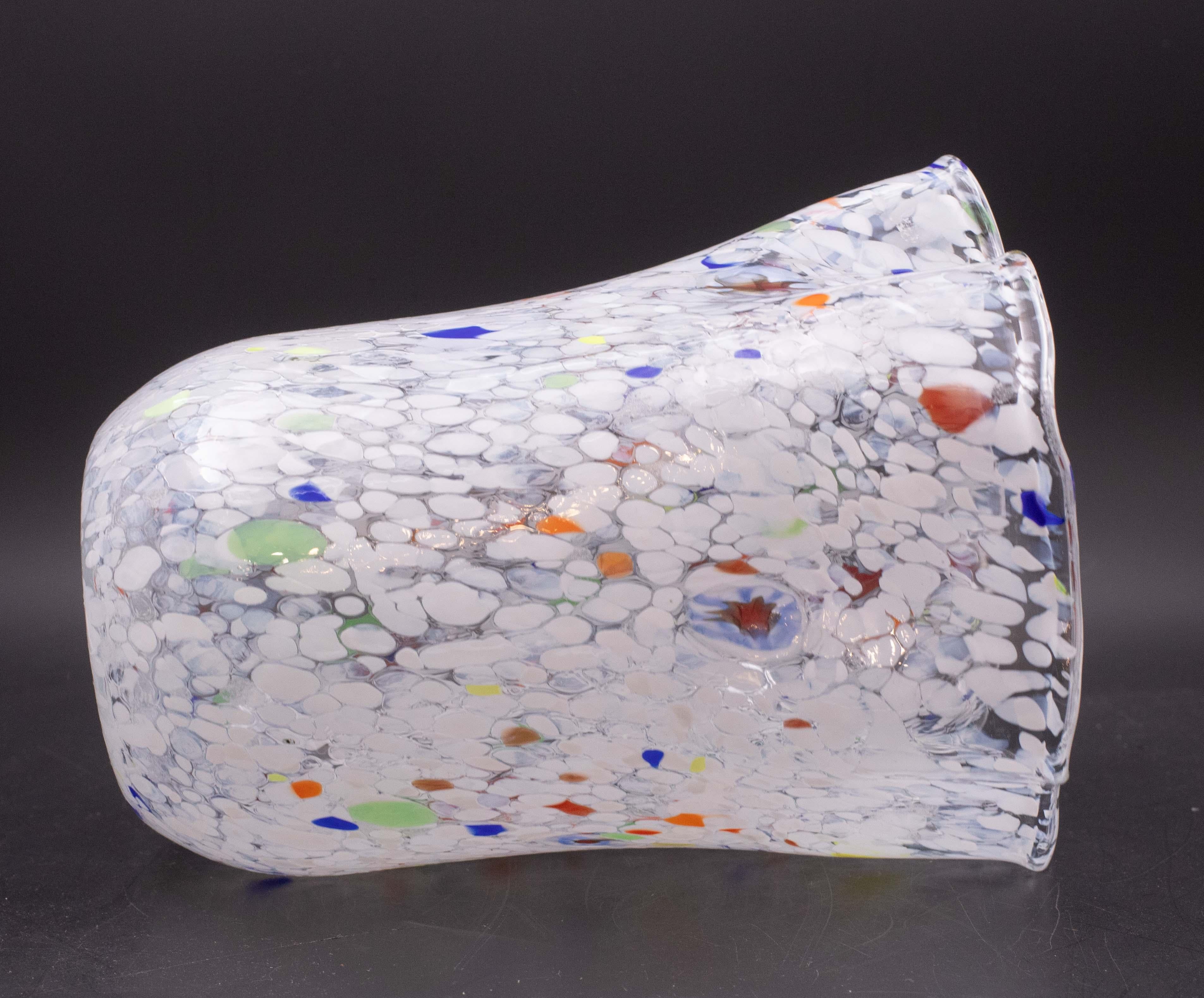 Vaso in vetro di Murano multicolore con Murano in vendita 1