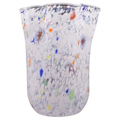 Multicolor Murano Glass Vase with Murrine