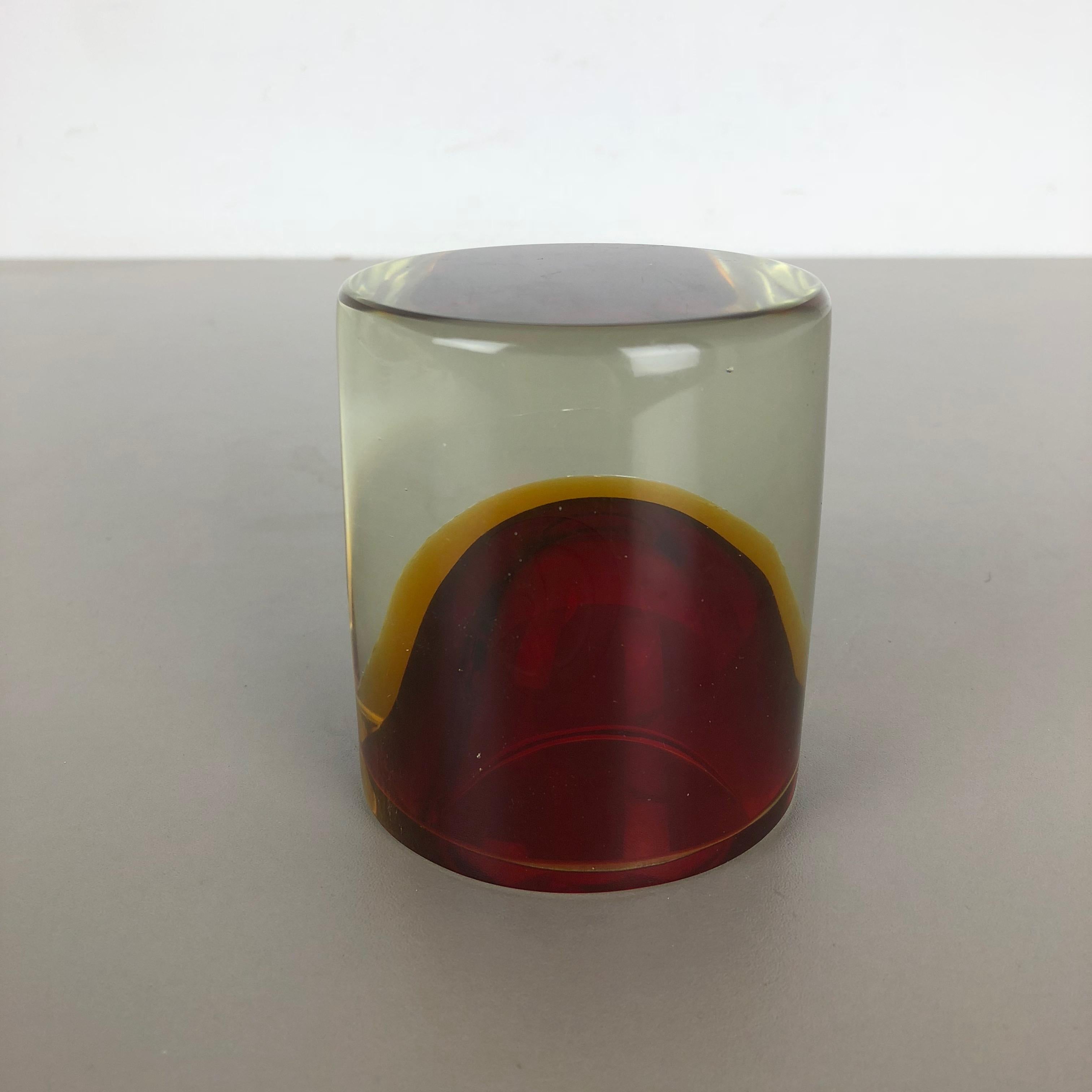 Multi-Color Murano Vetri Glass Sommerso Bowl Shell Ashtray Element, Italy, 1970s For Sale 4